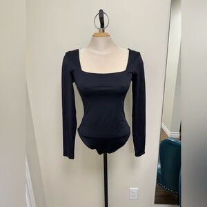 Black Squareneck Bodysuit